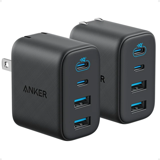 Main image of Zolo USB C Charger Block, 50W Max Output Type C Charger Fast Charging | 2 USB C and 2 USB A, for iPhone 17/17 Pro Max/16 Series, MacBook, iPad, Pixel, Galaxy, Apple Watch and More (2-Pack, Black)