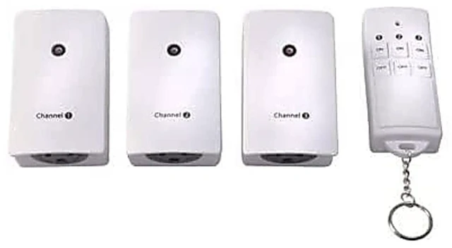 Main image of Southwire Indoor Wireless Remote Kit - Controls Up to 3 Devices - Long-Range Remote Switch - Convenient One-Touch Controller - Energy-Saving Outlets - White/Orange