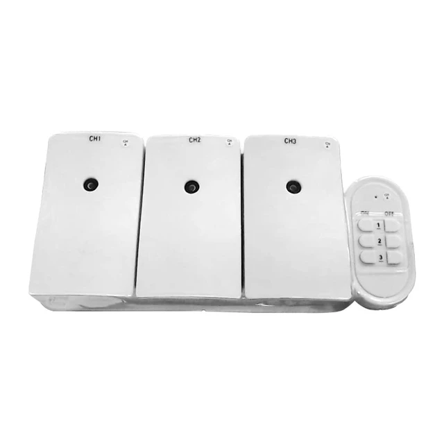 Alt view image 3 of 7 - Southwire Indoor Wireless Remote Kit - Controls Up to 3 Devices - Long-Range Remote Switch - Convenient One-Touch Controller - Energy-Saving Outlets - White/Orange