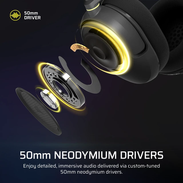 Alt view image 6 of 7 - HS35 v3 Wireless Gaming Headset with Mic Carbon | 2.4GHz & Bluetooth (PC/PS5/PS4/Switch/Mac/Mobile), Lightweight Comfort, Dolby Atmos