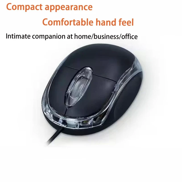 Alt view image 6 of 7 - 2 Pack Wired Mini Optical Mouse Computer Mouse Ergonomic Mouse with USB Mouse for Laptop PC Desktop mice Compatible with Windows Linux Mac fit for Office Business Home,KidsBlack