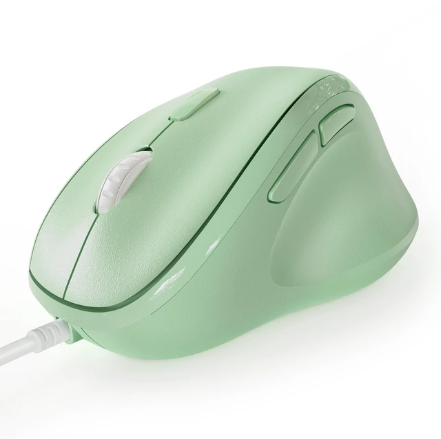 Main image of Ergonomic Mouse Wired for Laptop, PC Computer and Desktop, Ergo Mouse Vertical with Silent Clicks, Up to 3200 DPI Adjustable Mouse Sensitivity, Green