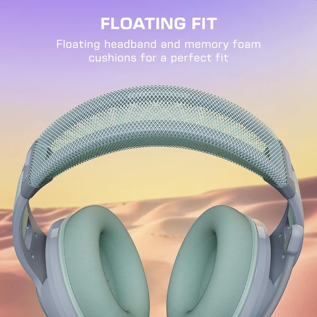 Alt view image 2 of 7 - Atlas 200 Wired Multiplatform Gaming Headset for Xbox, PS5, PC | Xbox Series X|S, Xbox One, PlayStation, 50mm Drivers, Flip-to-Mute Mic, Memory Foam, Floating Headband, Seafoam Breeze