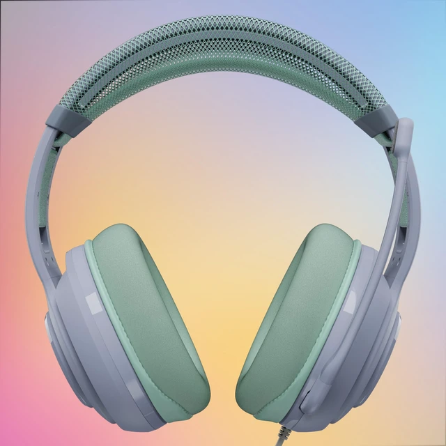 Alt view image 7 of 7 - Atlas 200 Wired Multiplatform Gaming Headset for Xbox, PS5, PC | Xbox Series X|S, Xbox One, PlayStation, 50mm Drivers, Flip-to-Mute Mic, Memory Foam, Floating Headband, Seafoam Breeze
