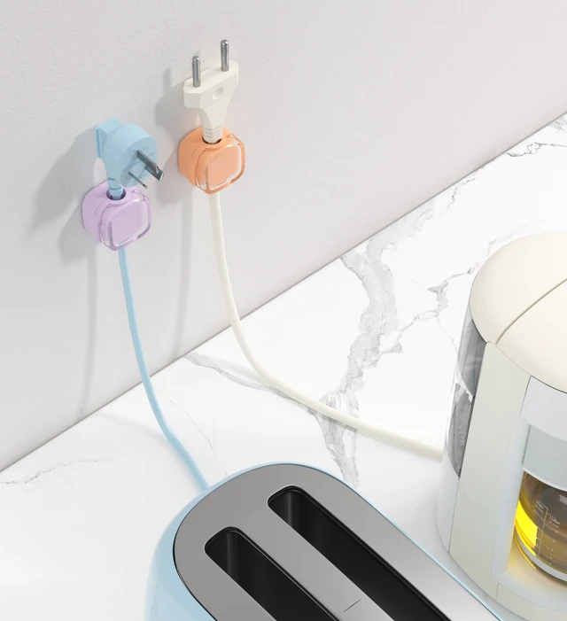 Alt view image 7 of 7 - Glitter Magnetic Cable Clips, 2027 Cute Sparkly Charger Cord Holder | Under Desk Cable Management, Strong Adhesive Wire Organizer Keeper for Nightstand Desktop Workspace Home Office