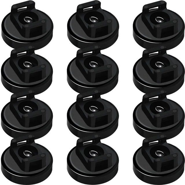Main image of Magnet Zip Tie Mount Magnetic Zip Ties Mount 25LBS Strong Multipurpose Wire Cable Holder Mount Wire Clips Management for Home Office Marine Electrical Wiring (Black, 12 Piece)