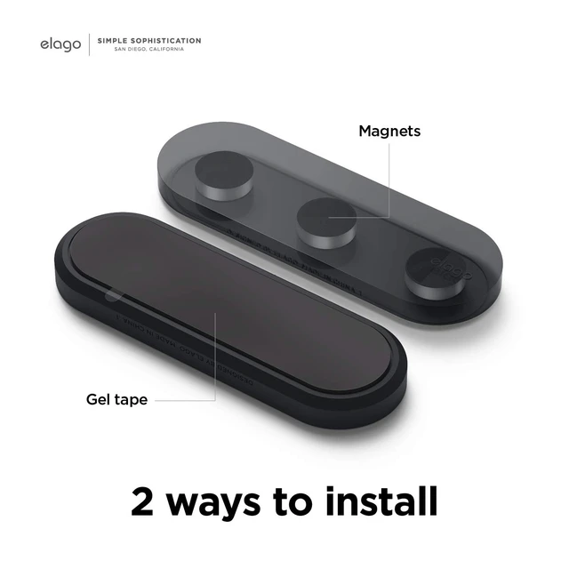 Alt view image 3 of 7 - Magnetic Cable Management Buttons | Reusable Sticker Attaches to Surface, Organize 3 Cables, Magnetic cable holder, Powerful magnets, Desk Organization (Black)