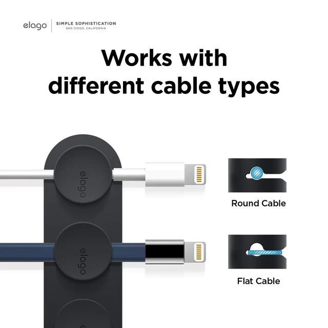 Alt view image 7 of 7 - Magnetic Cable Management Buttons | Reusable Sticker Attaches to Surface, Organize 3 Cables, Magnetic cable holder, Powerful magnets, Desk Organization (Black)