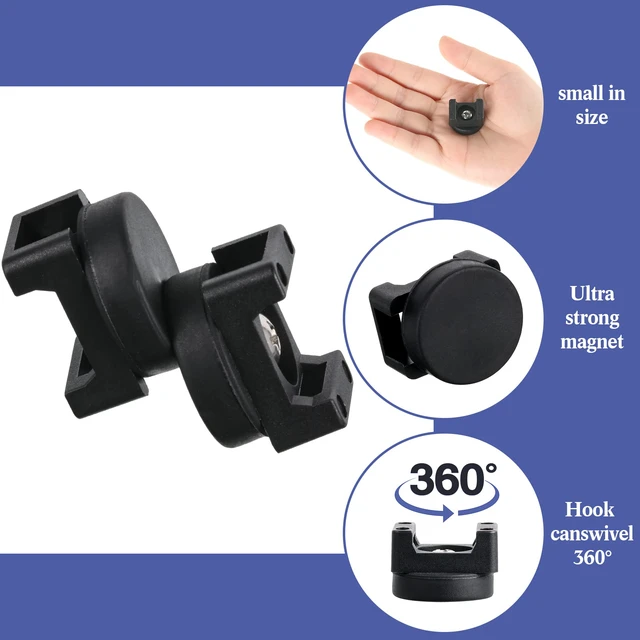 Alt view image 2 of 6 - 60 Pcs Magnetic Zip Tie Mount with Nylon Cable Ties, 22 mm | Heavy Duty Wire Management, Multipurpose Holder Clips for Office, Garage, Outdoor Use, Secure Mounts on Metal Surfaces