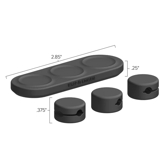 Alt view image 6 of 7 - MagnaDock Magnetic Cable Holder - 2-Pack (Black) | Adhesive Cable Clips Cord Organizer Desktop Cord Holder for Nightstand Desk Cable Management