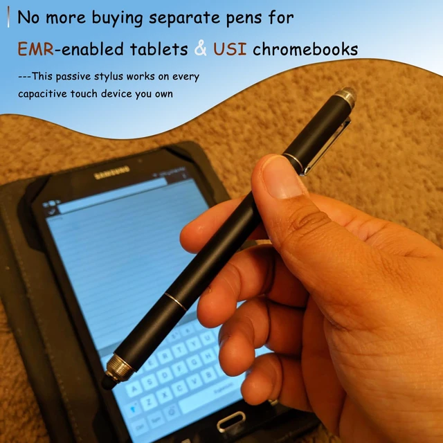 Alt view image 7 of 7 - Stylus Pen, 4 in 1 Stylus Pen for Touch Screens Everyday Use -Black | High Precision & Sensitivity, Universal Capacitive Stylus, Stylist for Tablets,iPhone,iPad,Laptops,Switch, 4 Replacement Tips