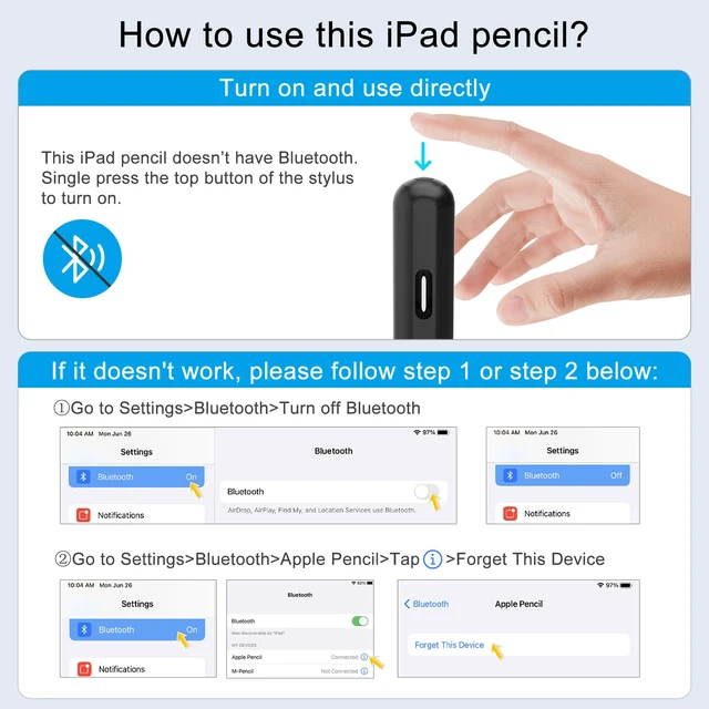 Alt view image 5 of 7 - Stylus Pen for iPad, 13 mins Fast Charge Stylus with Palm Rejection, Tilt Sensitivity, Compatible with 2018-2025 iPad Air 3/4/5/6, iPad mini 5/6, iPad 6/7/8/9/10, iPad Pro 11"/12.9"/M4 (Black)
