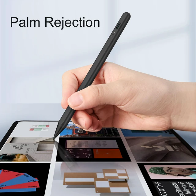 Alt view image 6 of 7 - Stylus Pen for iPad, 13 mins Fast Charge Stylus with Palm Rejection, Tilt Sensitivity, Compatible with 2018-2025 iPad Air 3/4/5/6, iPad mini 5/6, iPad 6/7/8/9/10, iPad Pro 11"/12.9"/M4 (Black)