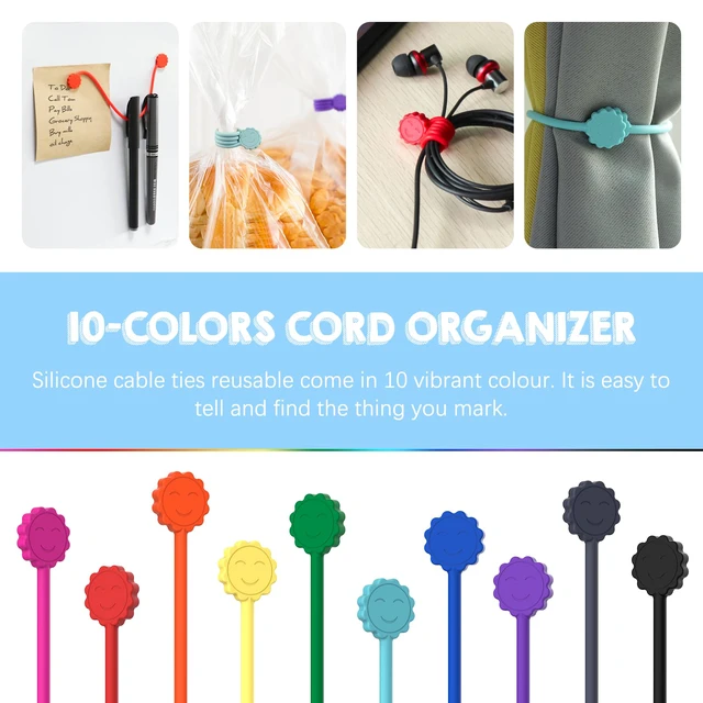 Alt view image 3 of 6 - Reusable Silicone Twist Ties,