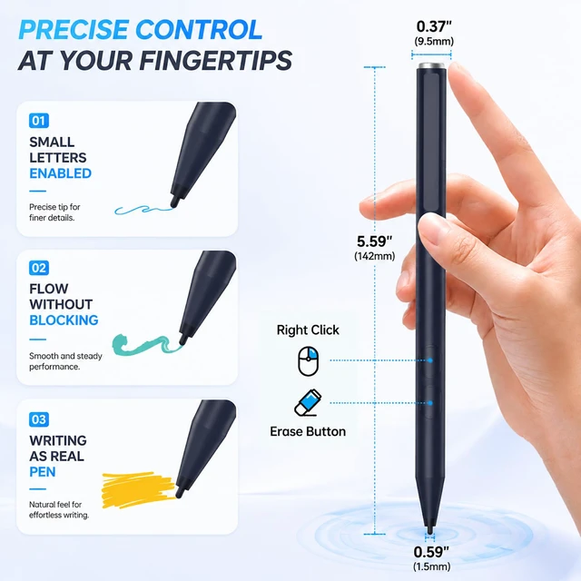 Alt view image 5 of 7 - Stylus Pen for HP Omnibook X Flip Envy/Pavilion/Spectre x360 300Day Battery | Active Stylus Pen with Smooth Writing, MPP 1.51 Tilt Pen with Pressure Sensitivity & Palm Rejection for Drawing,