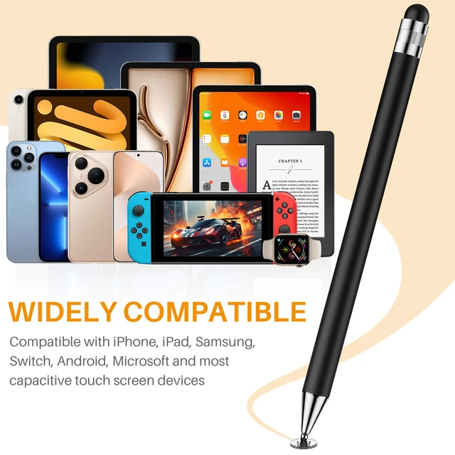 Alt view image 5 of 7 - 2-in-1 iPad Stylus,9mm Comfort Grip Stylists Pen for Touch Screens | 5pcs, Metal Barrel, High Sensitivity Universal Stylus,No Charging, Stylus Pen for iPad/iPhone/Switch/Android All Touchscreens