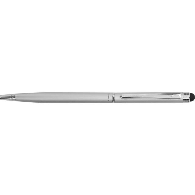 Alt view image 2 of 4 - StylusPen Silver Ballpoint Pen, Black Ink, 0.7mm, 1-Pack | Built-In 5.0mm Stylus Tip for Touchscreens, Twist Fine Point Tip Pen, Dual-Purpose for Paper and Screens (33161)