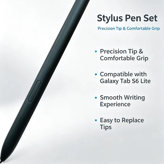 Alt view image 2 of 6 - Galaxy Tab S6 Lite S Pen Replacement for Samsung Galaxy Tab S6 Lite Stylus Pen,Tab S6 Lite Pen Replacement +Free 5 Tips for Samsung Galaxy Tab S6 Lite S Pen,EJ-PP610(Black)