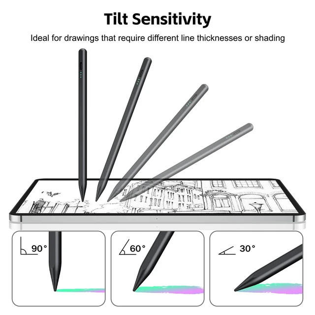 Alt view image 5 of 7 - Stylus Pen for iPad 2026-2018 with 13mins Fast Charge,Tilt Sensitivity | Palm Rejection Pencil for 11th (A16)/10/9/8/7/6 Gen, iPad Pro 11"/12.9"/M4/M5, iPad Air 3/4/5/M2/M3/M4, Mini 7/6/5
