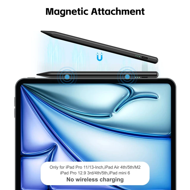 Alt view image 7 of 7 - Stylus Pen for iPad 2026-2018 with 13mins Fast Charge,Tilt Sensitivity | Palm Rejection Pencil for 11th (A16)/10/9/8/7/6 Gen, iPad Pro 11"/12.9"/M4/M5, iPad Air 3/4/5/M2/M3/M4, Mini 7/6/5