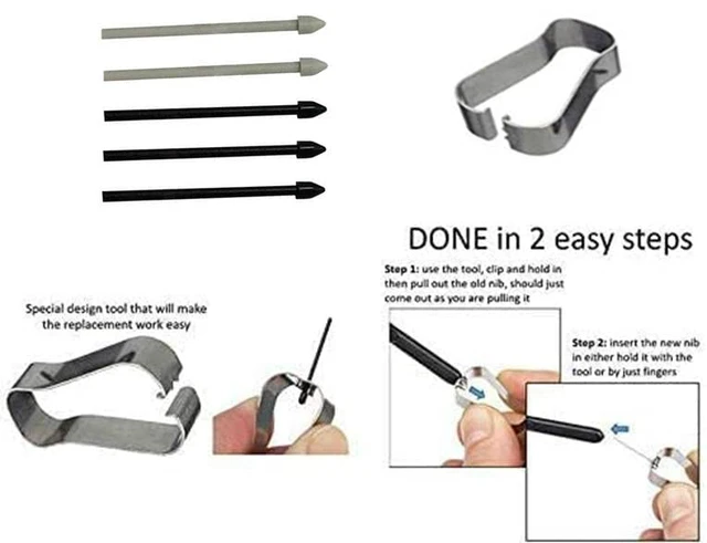 Alt view image 6 of 6 - S23 Ultra Stylus Pen (WithBluetooth) Replacement for Samsung Galaxy S23 Ultra 5G All Versions S Pen with 5xTips/Nibs (Phantom Black)