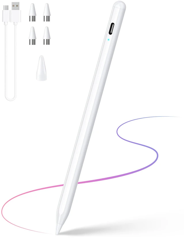 Main image of Stylus Pen for Touchscreen for Android & iOS Phones/Tablets, 1.5mm Fine Tip | Universal For I-Phone, Tab A9+ & Touch Screens; High Sensitivity Stylist, No Pairing, Fast Usb-C Charging, Up To 20h