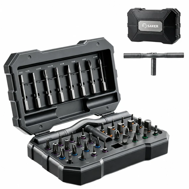Main image of 42-in-1 Magnetic Ratchet Screwdriver Set With T-Handle Grey | Multi Bit Screwdriver Set,Magnetic T-Handle,with Storage Case Repair Tool Kit For Bicycles,Furniture,DIY And Gifting