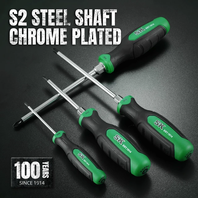 Alt view image 3 of 7 - 5-Piece Phillips Screwdriver Set, Magnetic Screwdriver Set, S2 Steel | Heat-Treated Chrome Plating Shaft, Black Oxide Tip, SureGrip Handle