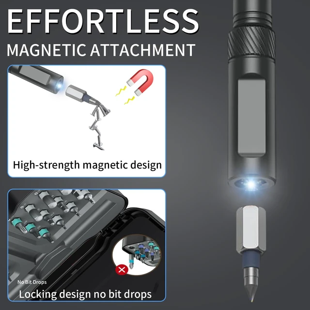 Alt view image 6 of 7 - 24 in 1 Magnetic Screwdriver Set, DIY Ratchet Screwdriver Set | Multifunctional Toolbox with Detachable Ratchet Handle, Portable Precision Repair Tool Kit for Furniture Computer Bicycle