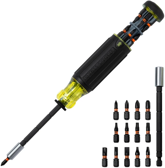 Main image of 32303 Multi-Bit Screwdriver/Nut Driver, Impact Rated 14-in-1 Magnetic Screwdriver Set Phillips, Slotted, Square, Combo, Torx