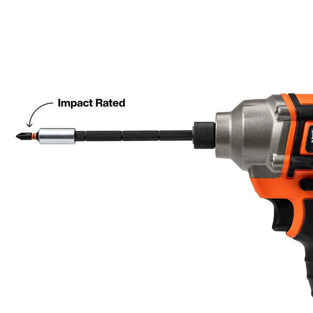 Alt view image 5 of 7 - 32303 Multi-Bit Screwdriver/Nut Driver, Impact Rated 14-in-1 Magnetic Screwdriver Set Phillips, Slotted, Square, Combo, Torx