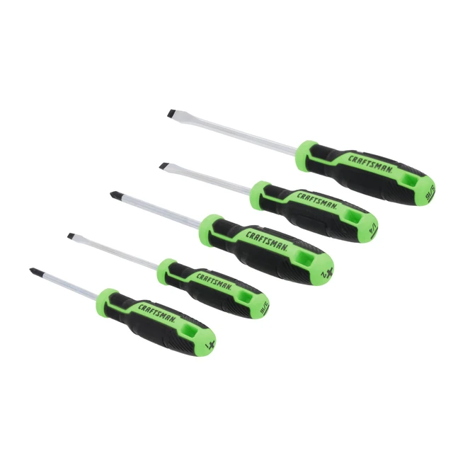 Alt view image 2 of 3 - Screwdriver Set 5 PC High Visibility Handles, Magnetic Tips (CMHT65135)