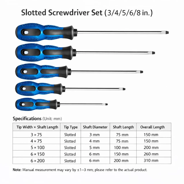Alt view image 6 of 7 - 10-Piece Magnetic Screwdriver Set with Magnetizer/Demagnetizer, CR-V Steel, Phillips & Slotted, Hex Bolster Anti-Roll/Wrench Assist, Sizes Marked, EVA Zipper Pouch w/Securing Straps