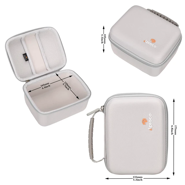 Alt view image 6 of 7 - Case Compatible with RENPHO Eyeris 3 2 1 Eye Massager Heated Eye Mask, Portable Storage Protective Bag for Accessories -Grey (Case Only)