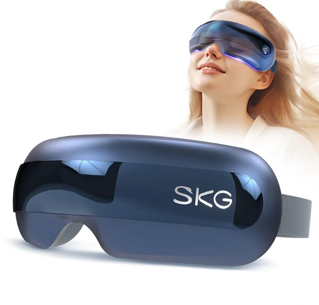 Main image of Eye Massager with Heat, Bluetooth Heated Eye Massager for Strain Relief with Vision Window, Music, Soothing Eye Care Device to Relax Eyes, Best Fathers Days Dad Gifts for Dry Eyes, Dark Circles