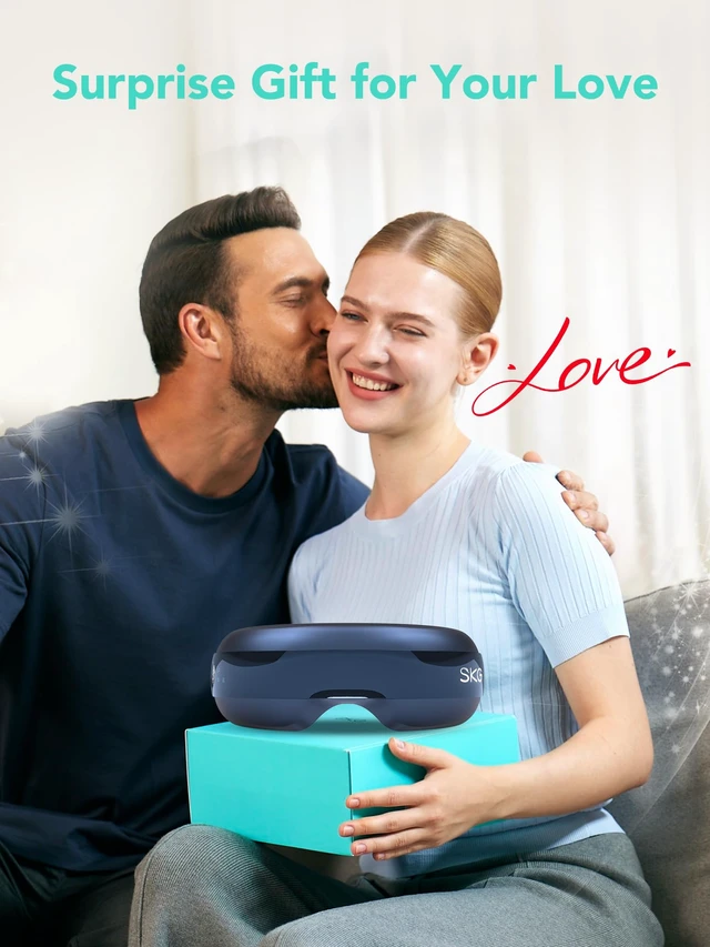 Alt view image 2 of 7 - Eye Massager with Heat, Bluetooth Heated Eye Massager for Strain Relief with Vision Window, Music, Soothing Eye Care Device to Relax Eyes, Best Fathers Days Dad Gifts for Dry Eyes, Dark Circles