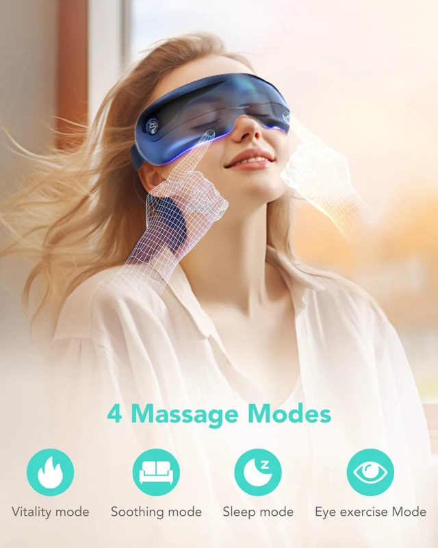 Alt view image 5 of 7 - Eye Massager with Heat, Bluetooth Heated Eye Massager for Strain Relief with Vision Window, Music, Soothing Eye Care Device to Relax Eyes, Best Fathers Days Dad Gifts for Dry Eyes, Dark Circles