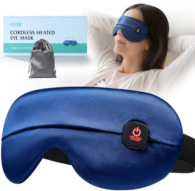 Main image of Cordless Heated Eye Mask for Dry Eyes, Warm Eye Compress, Blue | 3 Heat Settings, Soothing Relief for Dry, Chalazion Blepharitis Stye Eye Treatment, MGD, Moist Heat, Washable Eye Cover