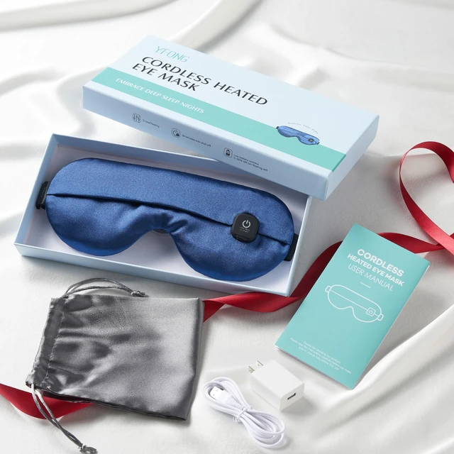 Alt view image 7 of 7 - Cordless Heated Eye Mask for Dry Eyes, Warm Eye Compress, Blue | 3 Heat Settings, Soothing Relief for Dry, Chalazion Blepharitis Stye Eye Treatment, MGD, Moist Heat, Washable Eye Cover