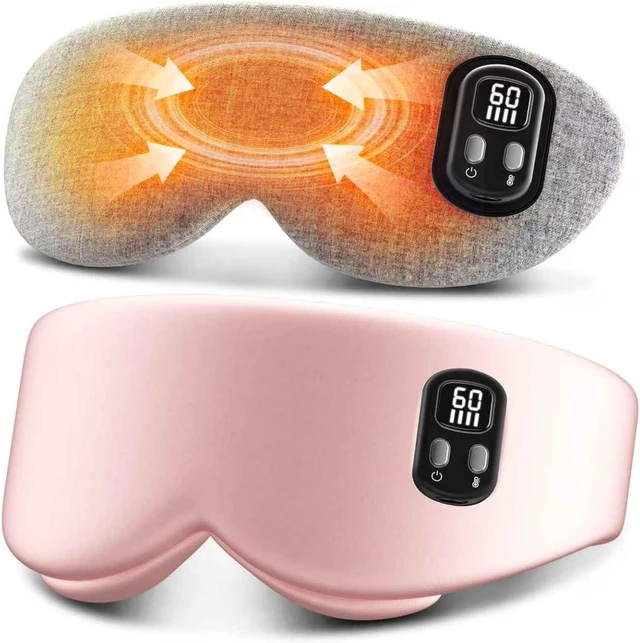 Main image of Cordless Heated Eye Mask, 4 Temp Timed Shutdown for Dry Eyes & Sleep Relief | Washable & Removable for Cleaning, Travel Friendly Heating Pad, Pink