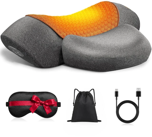 Main image of Cordless Heated Neck Massager Pillow for Pain Relief Deep Tissue | 3-in-1 Rechargeable Neck Cervical Traction Device with Heat, Massage, Electric Stretch, Ergonomic Shoulder Relaxer,Grey