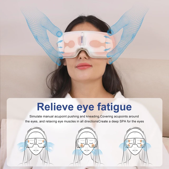 Alt view image 2 of 7 - Eye-C Rechargeable Eye Massager with Heat & Vibration, 180 Folding Design, Perfect Gifts for Friends & Family