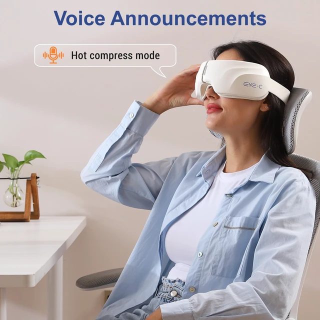 Alt view image 6 of 7 - Eye-C Rechargeable Eye Massager with Heat & Vibration, 180 Folding Design, Perfect Gifts for Friends & Family