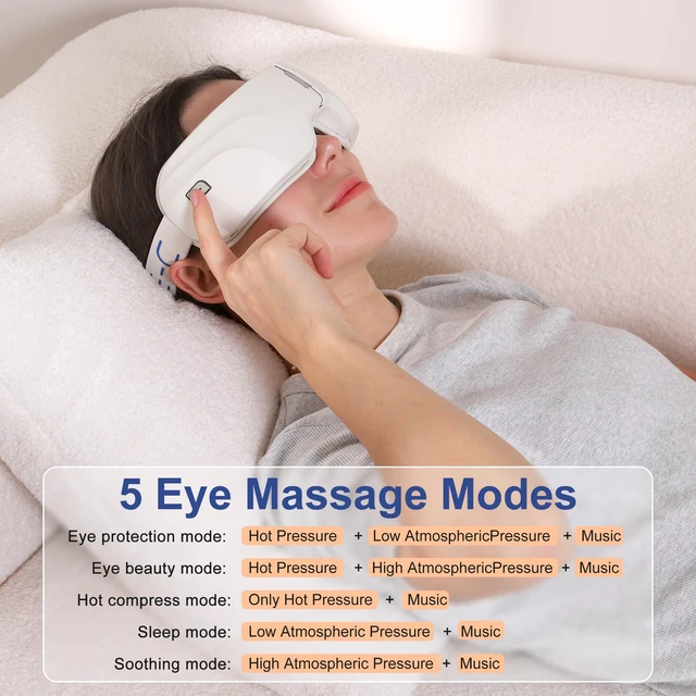 Alt view image 7 of 7 - Eye-C Rechargeable Eye Massager with Heat & Vibration, 180 Folding Design, Perfect Gifts for Friends & Family