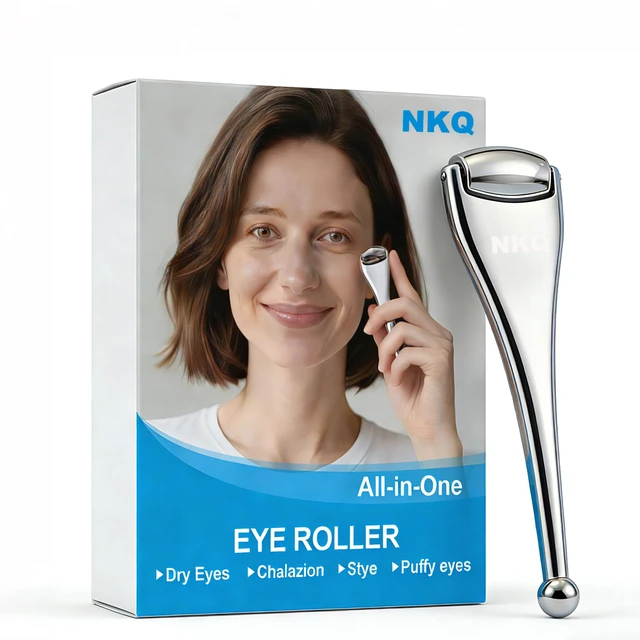 Main image of Metal Eye Roller for Dry Eyes,Eyelid Roller for Chalazion,Stye,MGD Relief,Improves Meibum Flow and Unclogs Oil Glands,Gentle Meibomian Gland Expression for Blocked Eyelid Glands (small)
