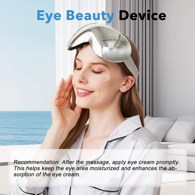 Alt view image 6 of 6 - Eye Massager with Heat and Cooling, Massaging Eye Mask, Cordless | Smart Eye Massager, Heated Eye Mask, for Eye Relaxation, Bluetooth Music, USB-C Rechargeable, Gifts for Women Men Mom Dad