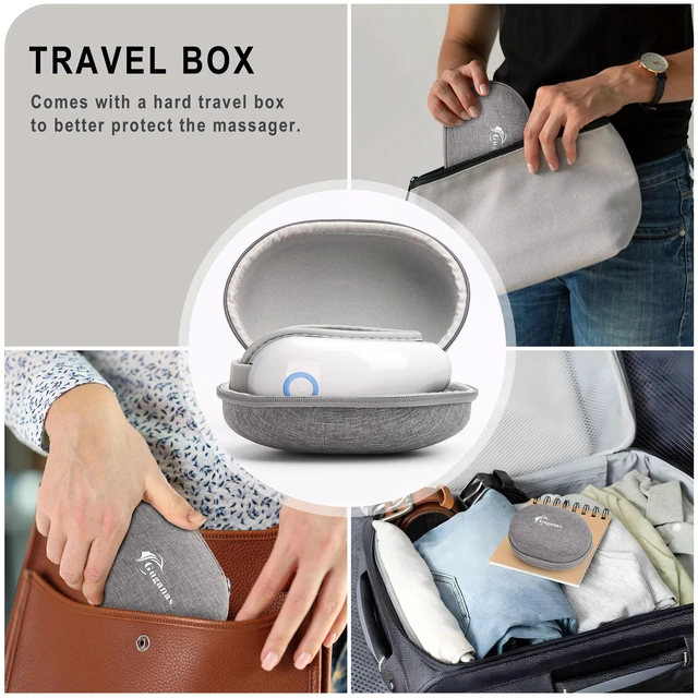 Alt view image 5 of 6 - Eye Massager with Heat & Bluetooth Music - Rechargeable Eye Mask for Migraine Relief & Sleep Improvement,Includes EVA Travel Case, Gift for Mom/Dad (Mother's Day/Birthday)