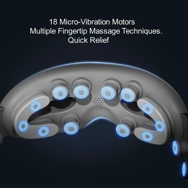 Alt view image 4 of 7 - Eye Massager with Heat - Accupressure Massage with Vibration, Heated Eye Mask for Migraines, Dark Circles, Eye Strain, Dry Eyes & Improve Sleep - Birthday Gift
