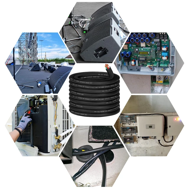 Alt view image 6 of 7 - 100ft 16/4 SOOW Cable 16AWG Portable Power Cable,10A 16/4 SO Cord SOOW Wire | 600V 16 Gauge 4 Conductor Wire Extension Cord for Portable Light,Outdoor Speaker,Small Machinery,HAVC System