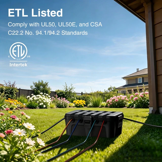 Alt view image 2 of 7 - Large Outdoor Electrical Box (12.5 x 8.5 x 5 inch), IP54 Waterproof Extension Cord Cover Weatherproof, Protect Outlet, Plug, Socket, Timer, Power Strip, Holiday Light Decoration, Black